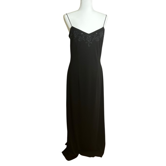 Vintage Y2K Black Formal dress Jrs sz 11/12 sz 8 whimsygoth maxi long  fairycore